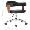 Okretna uredska stolica od savijenog drva i umjetne kože crna 3054836