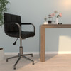 Okretna uredska stolica od umjetne kože crna 334750