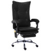 Masažna uredska stolica od umjetne kože crna 20360