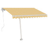 Samostojeća automatska tenda 300 x 250 cm žuto-bijela 3069508