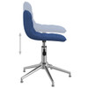 3086795 Swivel Dining Chairs 6 pcs Blue Fabric (334055x3) 3086795