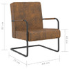 325734 Cantilever Chair Brown Fabric 325734