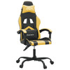Igraća stolica crno-zlatna od umjetne kože 3143892