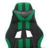 Okretna igraća stolica crno-zelena od umjetne kože 349522