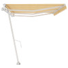 Samostojeća automatska tenda 600 x 350 cm žuto-bijela 3069688