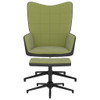 Stolica za opuštanje s osloncem za noge zelena od baršuna/PVC-a 327845