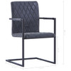 Konzolne blagovaonske stolice od umjetne kože 2 kom crne 281677