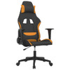 Masažna igraća stolica od tkanine crno-narančasta 345495