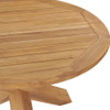 Vrtni blagovaonski stol Ø 110 x 75 cm od masivne tikovine 316169
