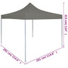 Sklopivi šator za zabave 3 x 3 m antracit 44963