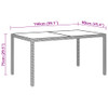 Vrtni stol 150x90x75 cm od kaljenog stakla i poliratana smeđi 310577