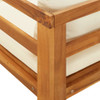 Ležaljka za sunčanje s krem-bijelim jastucima od drva bagrema 316312