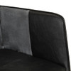 Fotelja s krilnim naslonom od prave kože crno-siva 339662