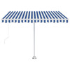 Samostojeća automatska tenda 300 x 250 cm plavo-bijela 3069506