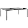 Vrtni stol 200x150x75 cm od kaljenog stakla i poliratana sivi 310587