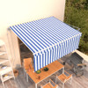 Automatska tenda na uvlačenje s roletom 4 x 3 m plavo-bijela 3069306