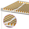Automatska tenda sa senzorom LED 4,5 x 3,5 m žuto-bijela 3070053