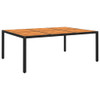 Vrtni stol 200x150x75 cm od bagremovog drva i poliratana crni 310590