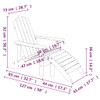 Vrtne stolice Adirondack s osloncem za noge i stolom HDPE smeđe 3095714