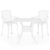 3-dijelni bistro set od lijevanog aluminija bijeli 3070588