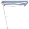 Automatska tenda sa senzorom LED 400 x 300 cm plavo-bijela 3069551