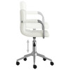 Okretna blagovaonska stolica od umjetne kože bijela 3088185