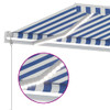 Automatska tenda sa senzorom LED 450 x 300 cm plavo-bijela 3069571
