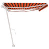 Samostojeća automatska tenda 600 x 300 cm narančasto-smeđa 3069610