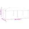 Sklopivi šator za zabave 3 x 6 m crni 93539