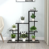 Stalak za cvijeće 94,5 x 25 x 88 cm crni metalni 336112