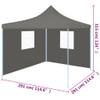 Sklopivi šator za zabave s 2 bočna zida 3 x 3 m antracit 44965