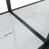 Konzolni stol bijeli 160 x 35 x 75,5 cm od kaljenog stakla 331700
