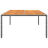 Vrtni stol 200x150x75 cm od bagremovog drva i poliratana sivi 310591