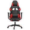 Igraća stolica od umjetne kože s osloncem za noge Crna i crvena 3143765
