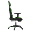 Igraća stolica od umjetne kože s osloncem za noge Crna i zelena 3143767