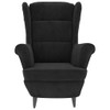 Fotelja od baršuna crna 324065
