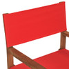 Redateljske stolice 2 kom od masivne tikovine crvene 3143632