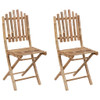 Sklopive vrtne stolice s jastucima 2 kom od bambusa 3064006