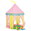 Dječji šator za igru s 250 loptica ružičasti 100 x 100 x 127 cm 3107745