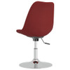 Okretne blagovaonske stolice od tkanine 4 kom crvena boja vina 338329