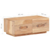 Stolić za kavu 90 x 50 x 35 cm od masivnog obnovljenog drva 287890
