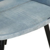 Fotelja s osloncem za noge od plavog trapera patchwork platnena 339672