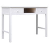 Radni stol bijeli 108 x 45 x 76 cm od masivnog drva paulovnije 338537