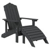 Vrtne stolice Adirondack s osloncem za noge 2 kom HDPE antracit 3095697