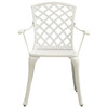 Vrtne stolice od lijevanog aluminija 2 kom bijele 315574