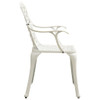 Vrtne stolice od lijevanog aluminija 2 kom bijele 315574