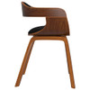 Blagovaonska stolica crna od savijenog drva i umjetne kože 3092371