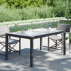 Vrtni stol 150x90x75 cm od kaljenog stakla i poliratana crni 316705