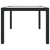Vrtni stol 150x90x75 cm od kaljenog stakla i poliratana crni 316705