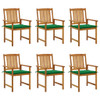 Vrtne stolice s jastucima 6 kom od masivnog drva bagrema 3078156